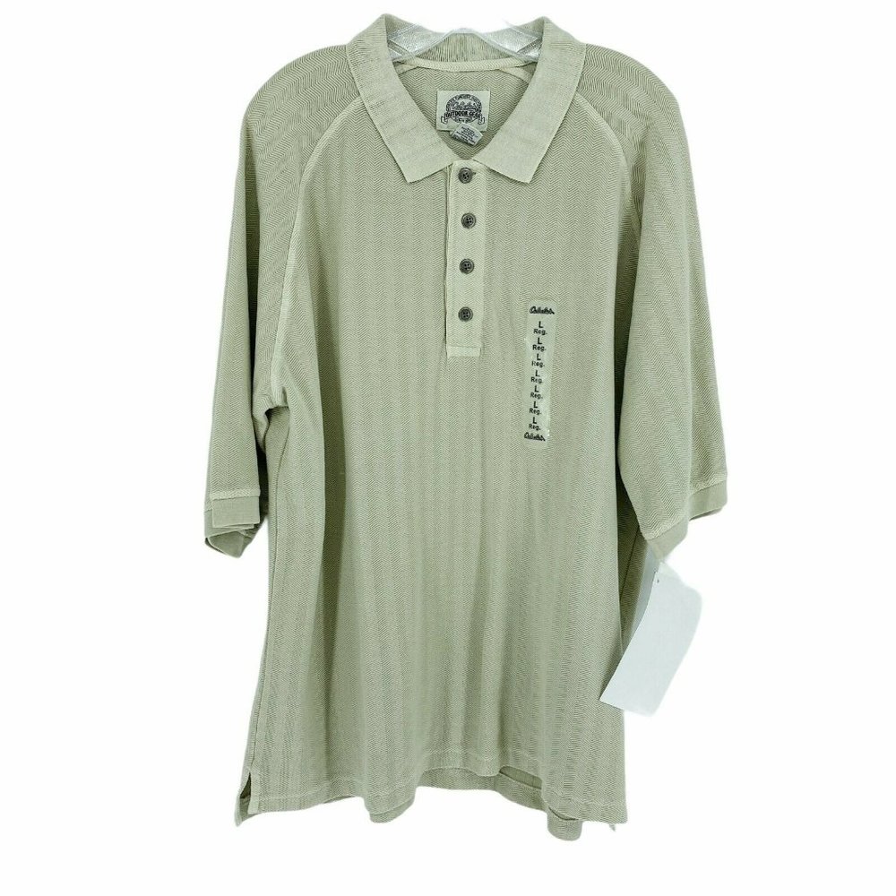 New Cabela's Men's Size Large Polo Stone Color